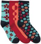 Cherokee Uniforms DOTMYFLOWER 1-3pr pack of Crew Socks