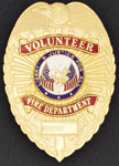  Premier Emblem VOLFIREDEPTSHIELD Volunteer Fire Department Eagle Shield