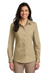 SanMar Port Authority LW100, Port Authority Ladies Long Sleeve Carefree Poplin Shirt.